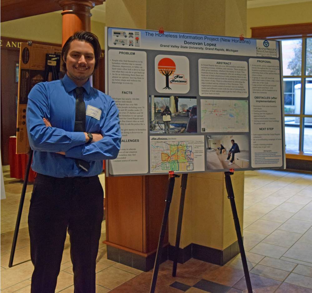 Donovan Lopez shares his research poster